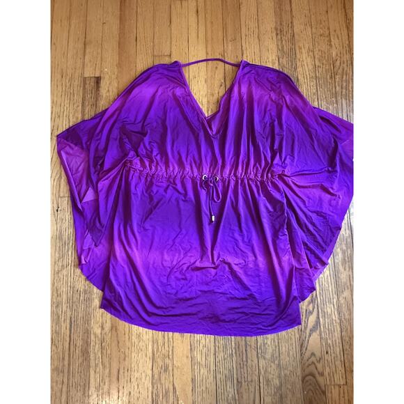 La Blanca Swim Cover Up Womens Small Medium Drawstring Caftan Tunic Beachwear - Picture 1 of 7